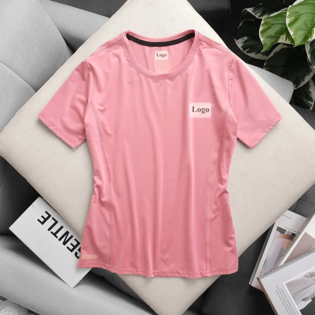 Áo thun thể thao nữ cổ tròn, có logo sau lưng, poly lạnh 4 chiều hàng loại I cao cấp đủ size M -2XL(40-75kg)