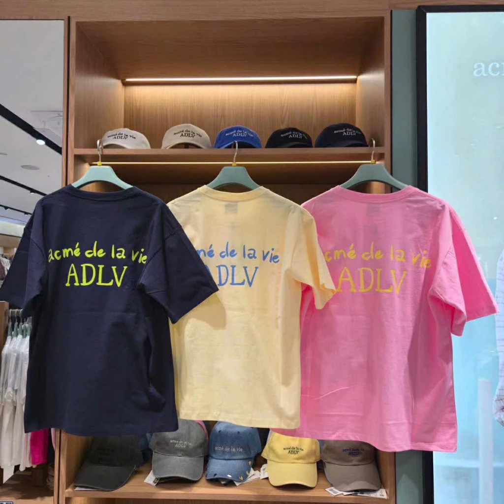 (CHÍNH HÃNG) Áo phông ADLV BASIC LOGO GIỮA UNISEX NAM NỮ form cứng Hàn Quốc