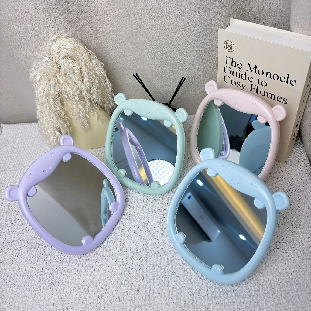 Gương Trang Điểm Mini Để Bàn Hình Thú Dễ Thương – Gương Makeup Có Chân Đế, Decor Bàn Học Bàn Trang
