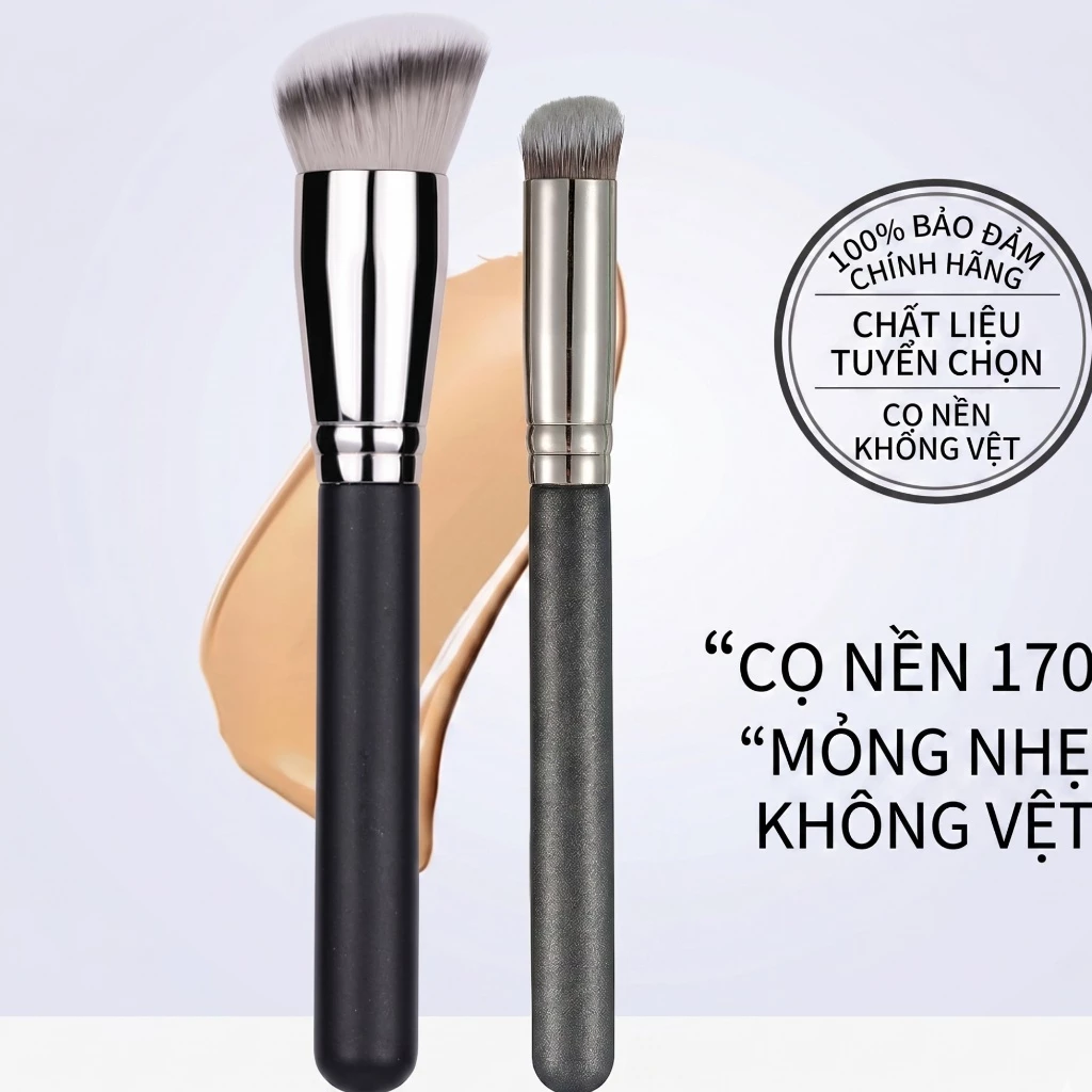 Cọ Đánh Nền 170 Đầu Vát Chéo Cao Cấp - Tán Nền Mỏng Nhẹ, Siêu Mịn.