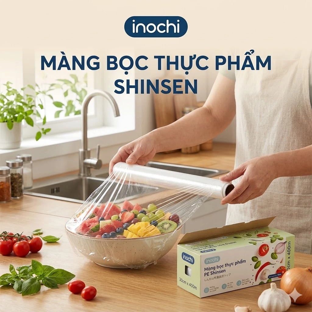Màng bọc thực phẩm 30 x 10.000 (tiêu chuẩn Nhật Bản) ✨Túi bọc thực phẩm✨Màng co✨Bọc thức ăn✨Màng bọc