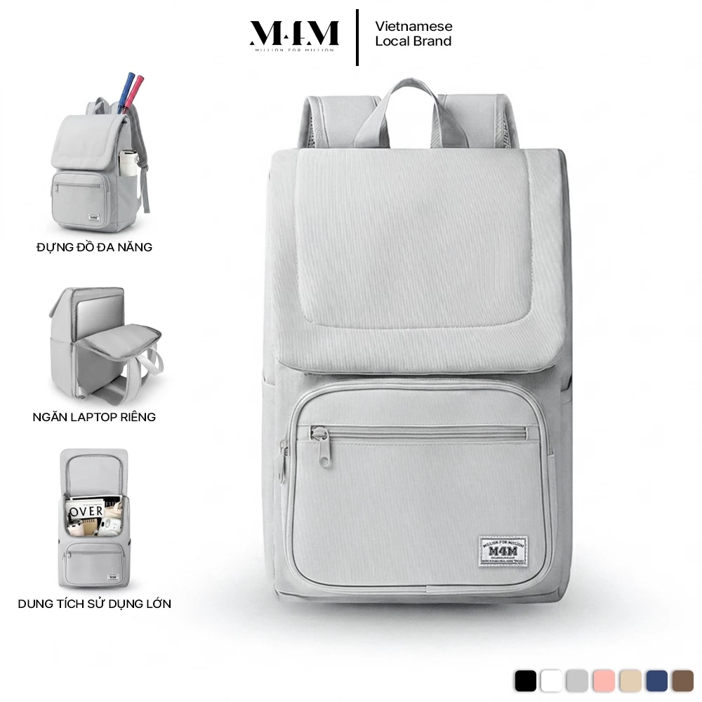 Balo đi học đi làm M4M MONDAY Backpack BM003 Cặp nam nữ chống nước nhiều ngăn đựng laptop 15.6 inch