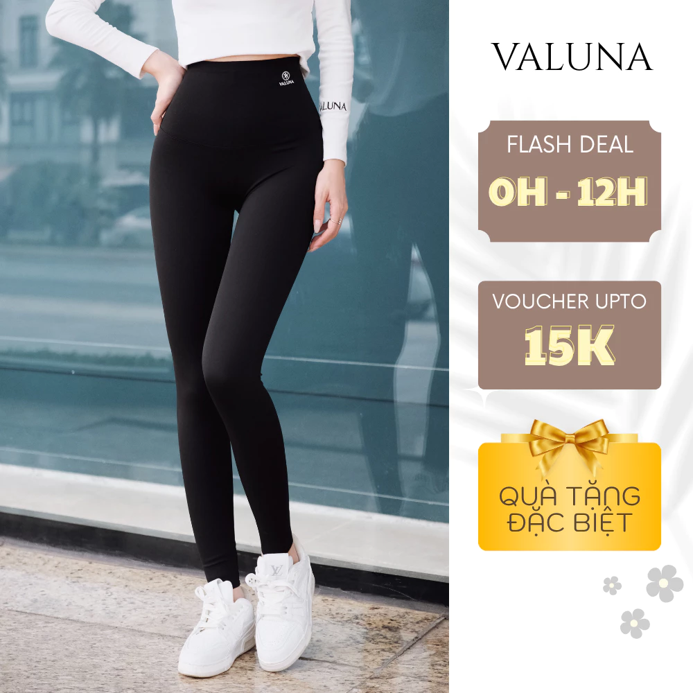 Quần legging nữ VALUNA chất su đúc cao cấp cạp cao ôm dáng dài ngố đùi tôn dáng co giãn tốt Q1