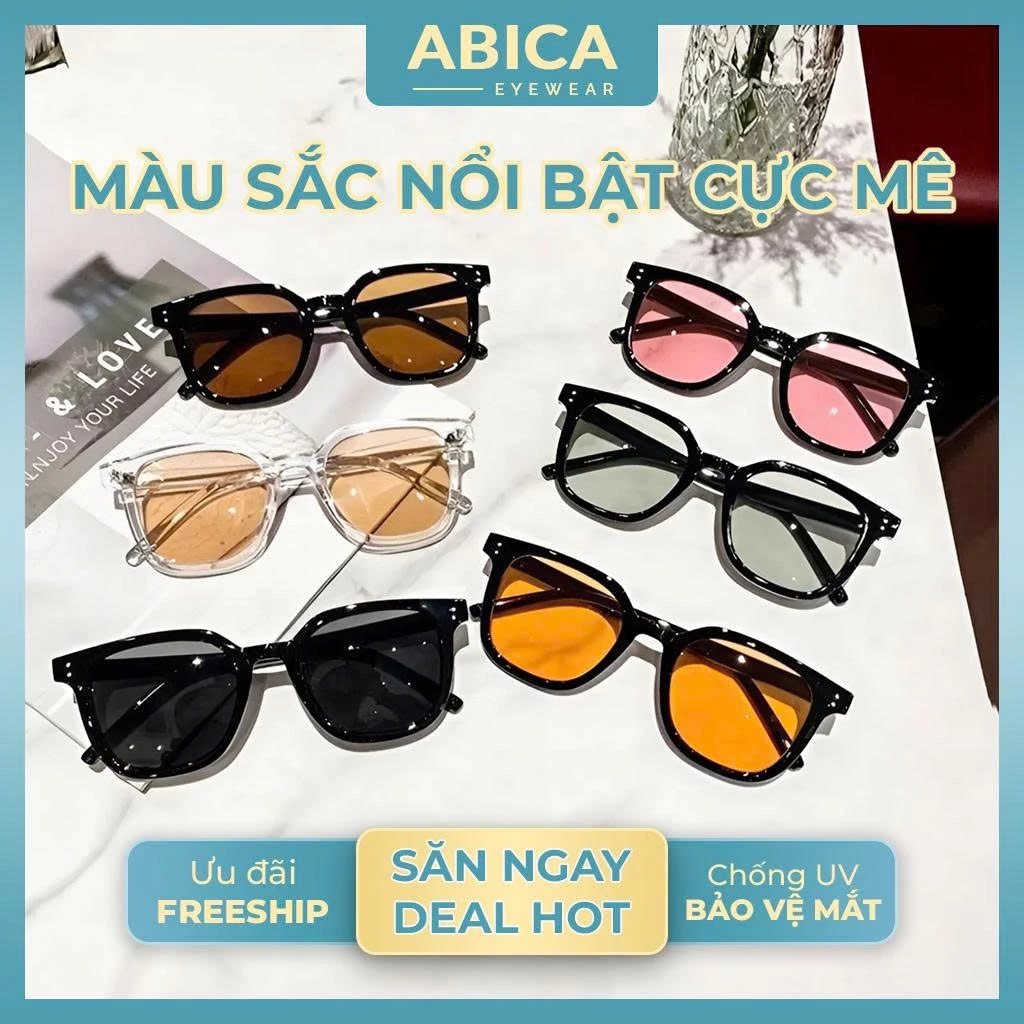 Mắt kính râm mát nữ nam thời trang phong cách Hàn Quốc chống tia UV đi chơi đi biển phối đồ đẹp giá rẻ 242