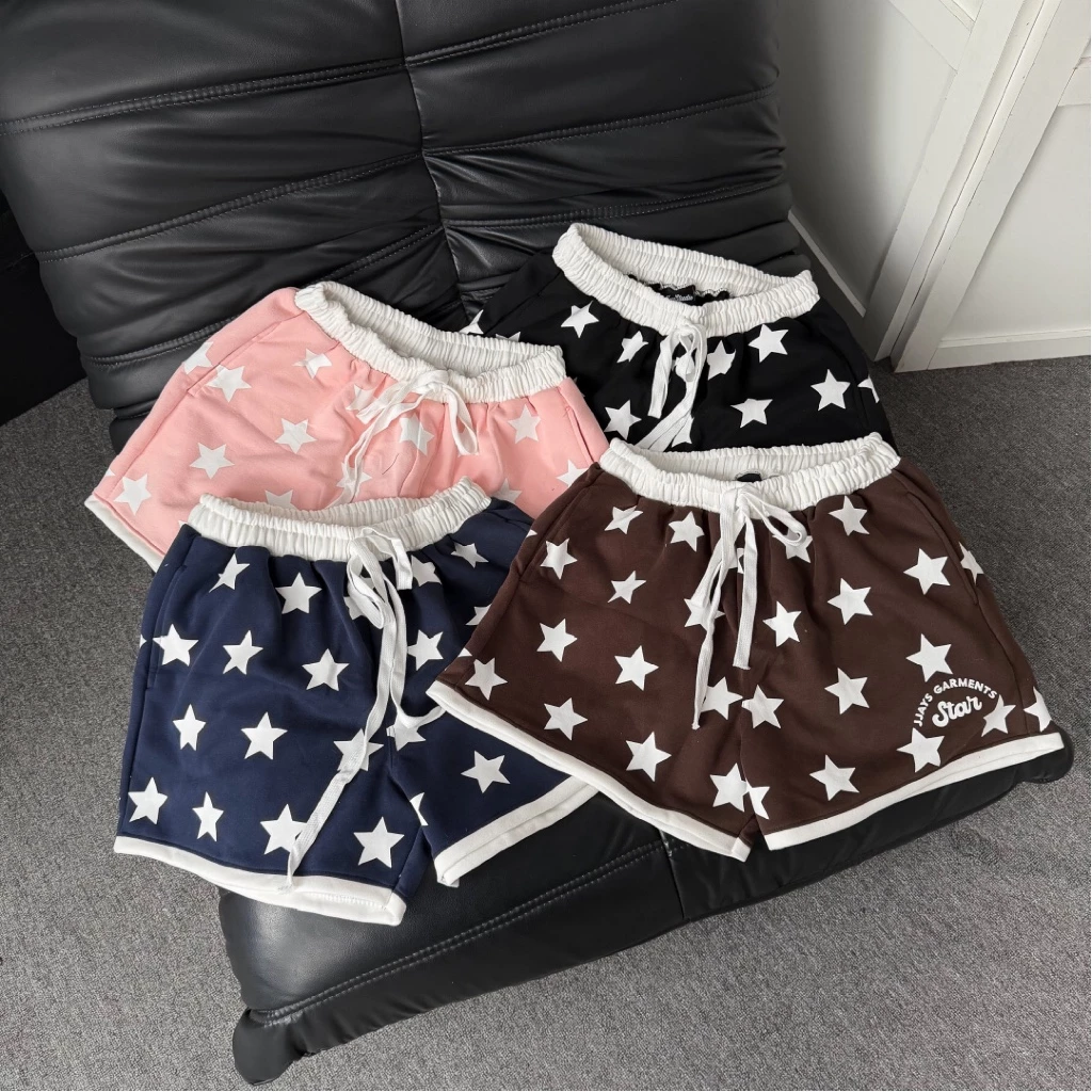 Short STAR ống rộng vải nỉ 2DA Form ngắn Unisex Nam nữ 🖤 Jaystoree