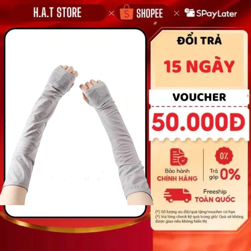 Găng tay chống nắng xỏ ngón cao cấp – bảo vệ tay khỏi tia UV