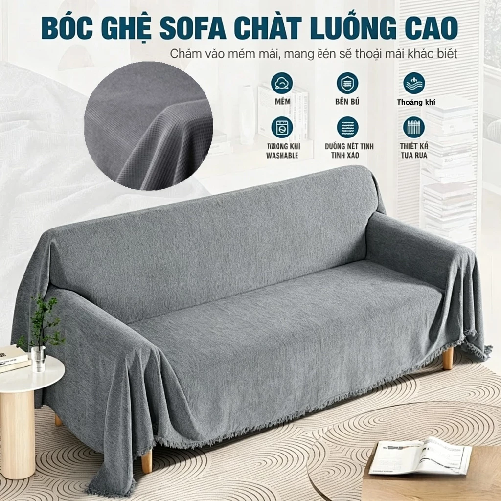 Vỏ Sofa Họa Tiết Đẹp Hiện Đại Dễ Lắp Đặt Phù Hợp Mọi Kích Thước phòng khách trang trí nội thất