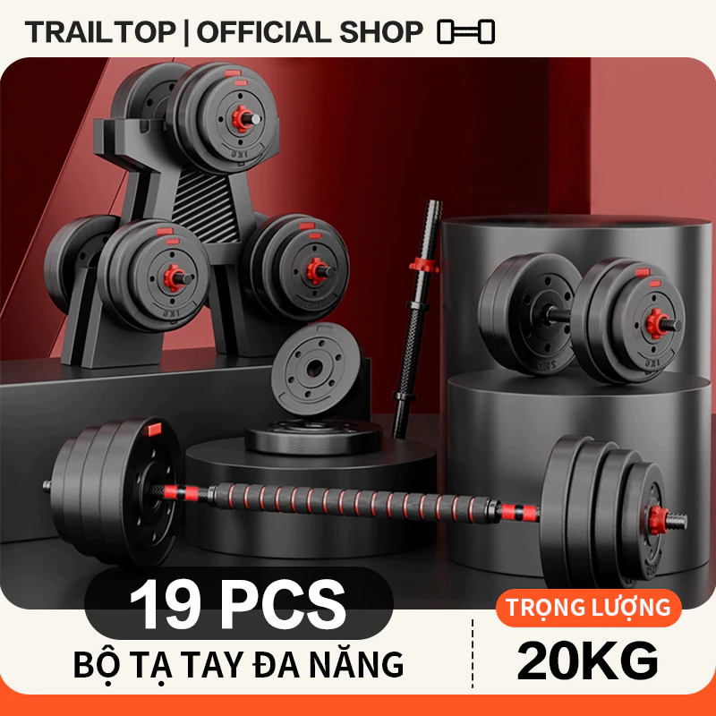 【COD】Trailtop Bộ tạ tay đa năng 20KG，40KG tập cơ tay - vai - ngực- bắp kết hợp đòn đẩy tập tại nhà
