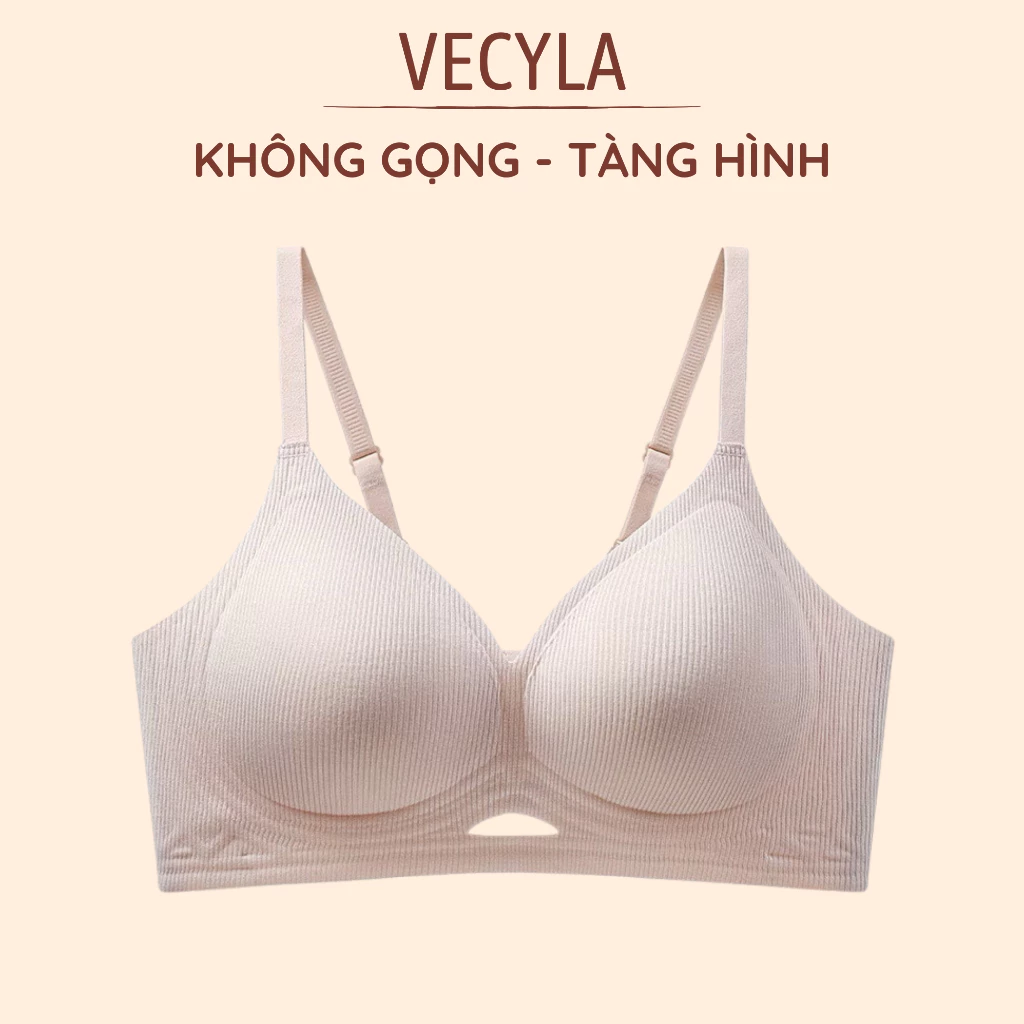 Áo lót nữ VECYLA mút mỏng 1cm không gọng, co giãn thoải mái A 5517 - Áo cotton gân thấm hút mồ hôi
