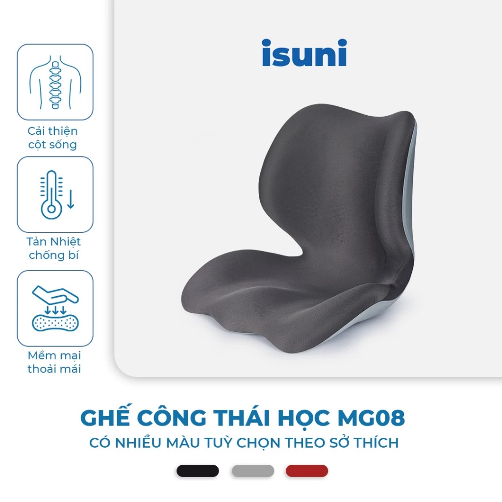 [BẢN MG08] Ghế Điều Chỉnh Tư Thế Ngồi ISUNI Ghế Tựa Lưng Chống Gù Công Thái Học Giảm Đau Mỏi Lưng