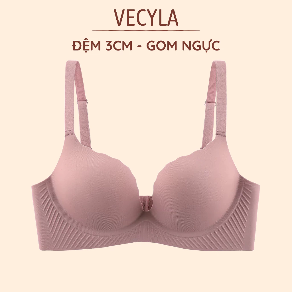 Áo lót su non VECYLA bản to A 62 che mỡ lưng, cúp áo ôm, nâng đẩy ngực chống xệ