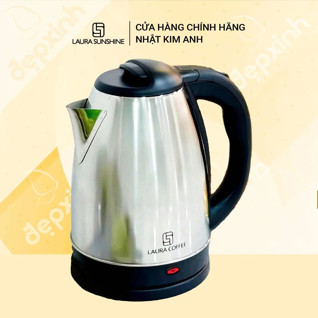 Ấm đun nước siêu tóc chất liệu Inox Laura Sunshine 2Lit