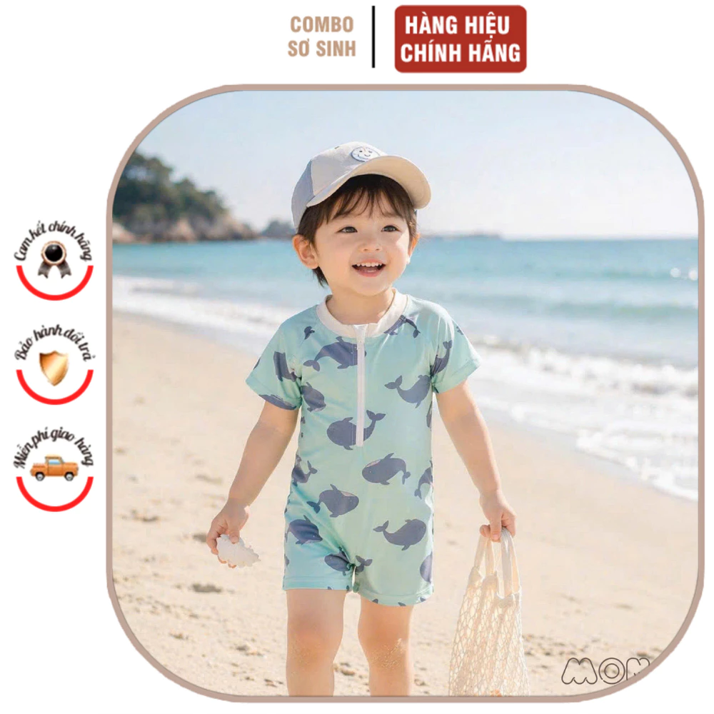 Áo bơi/bộ đồ bơi cho bé trai Monona phong cách Hàn Quốc nhanh khô, co giãn tốt giúp bé thoải mái khi bơi size 6-14kg
