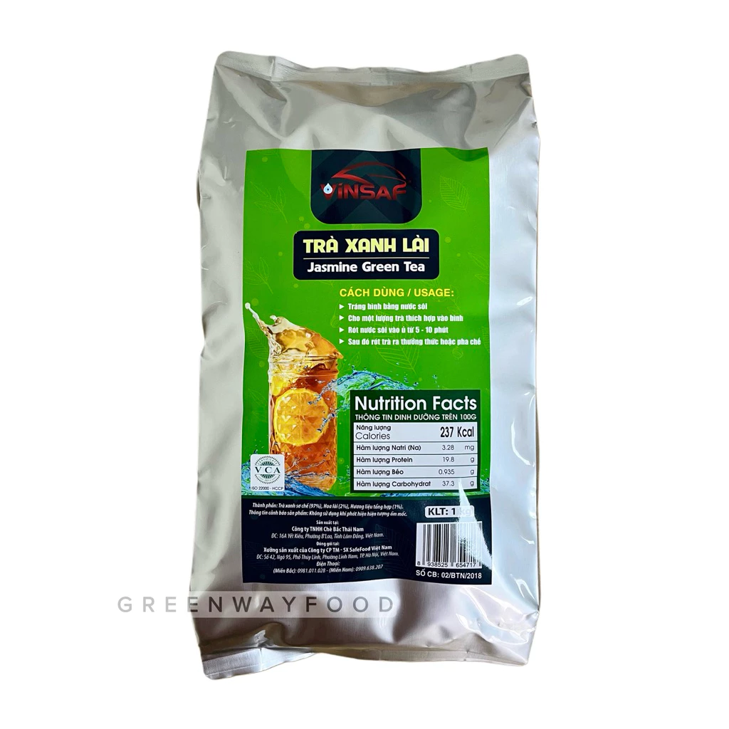 Trà xanh lài Vinsaf túi 1kg