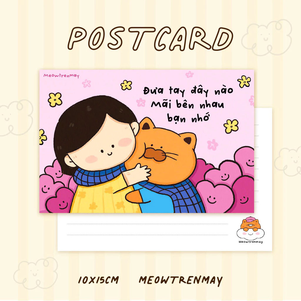 Thiệp Sinh Nhật Dễ Thương Viết Tay | Postcard Tặng Bạn Bè, Trang Trí, Lời Chúc Mini – P8 – Meowtrenmay