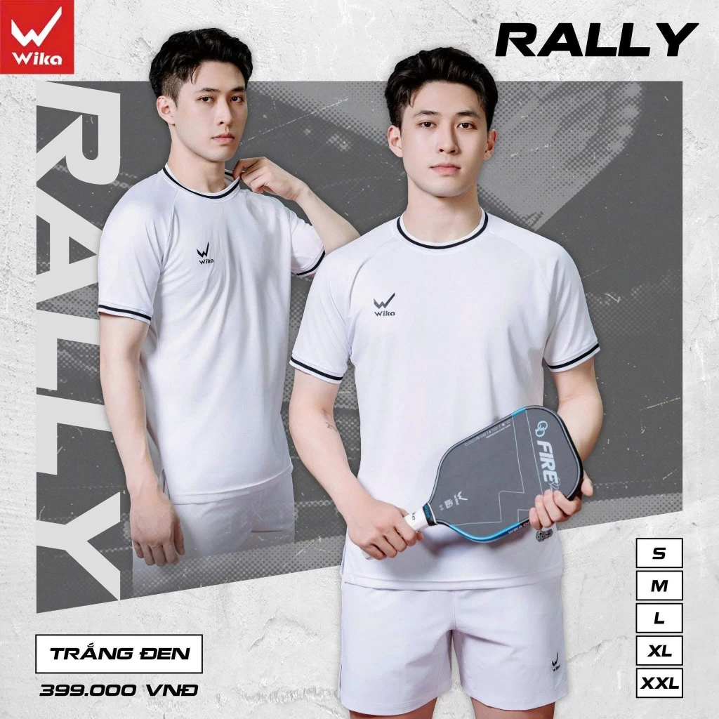Áo Thể Thao Wika Rally Chính Hãng, Chất Liệu WI-DRYMAX™ Thế Hệ Mới Co Giãn 4 Chiều Thoát Mồ Hôi Nhanh