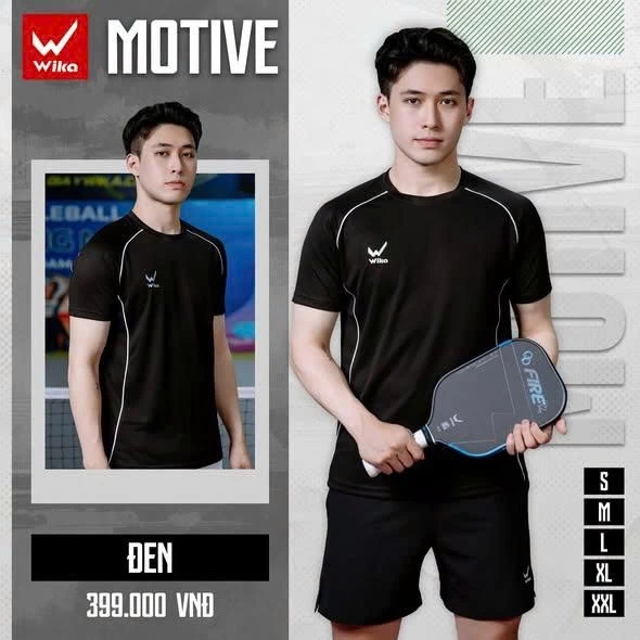 Áo Thể Thao Wika Motive Chính Hãng, Chất  Liệu WI-DRYMAX™ Thế Hệ Mới Co Giãn 4 Chiều Hút Mồ Hôi Nhanh