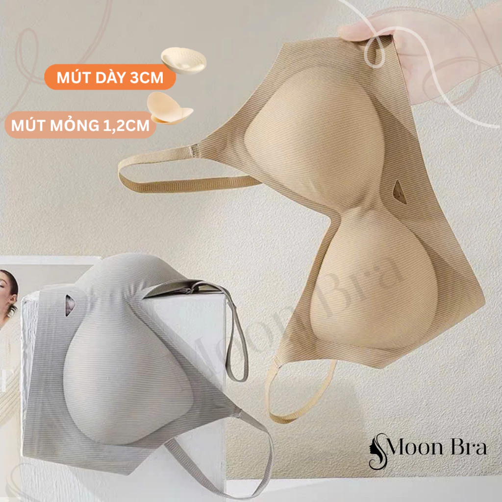 [A168] [MÚT 1.2 & 3CM ] Áo Lót Nữ Nâng Vòng 1 Không Gọng Không Viền Áo Bra Không Gọng Có Mút Đệm Tròn Gom Quả