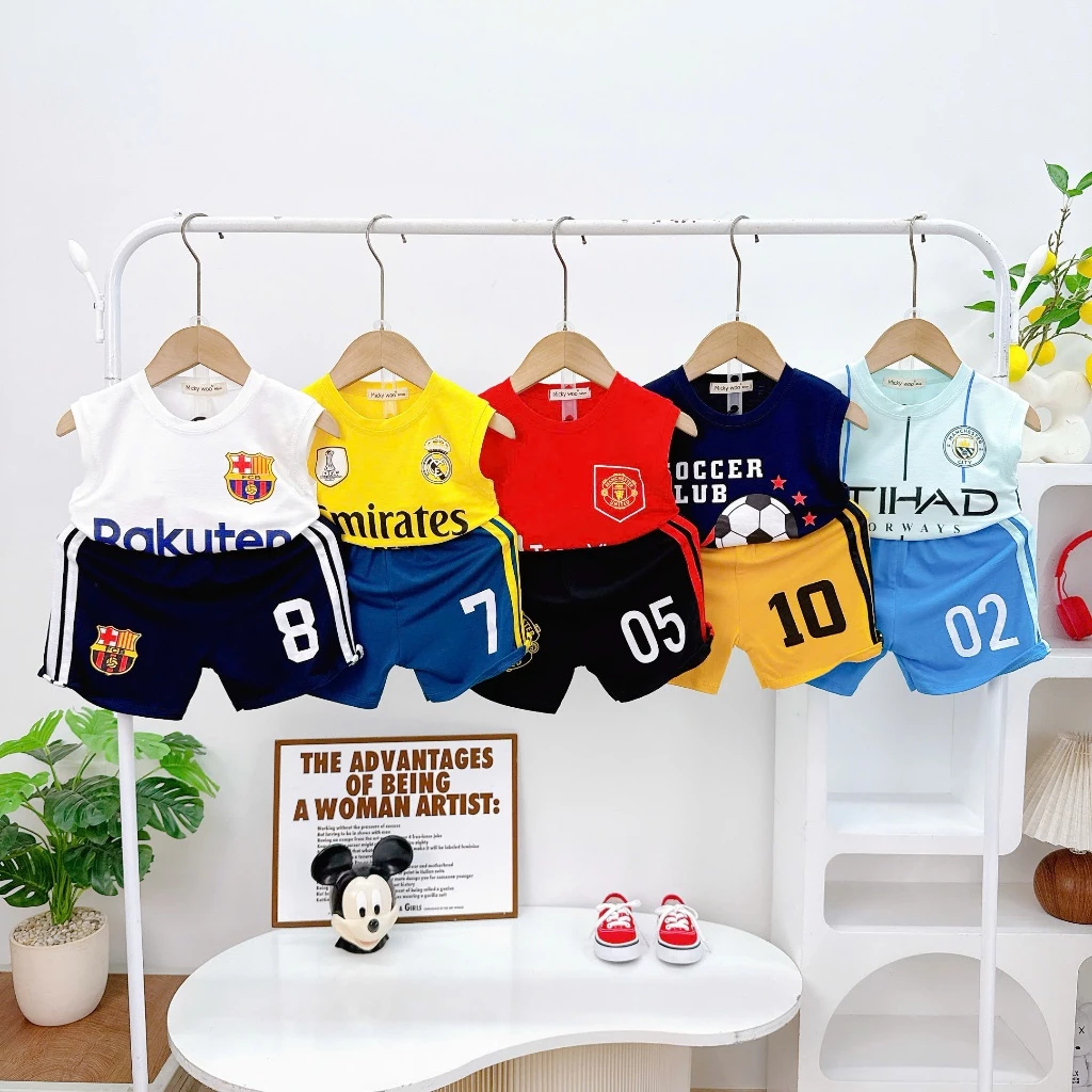 MẪU MỚI [8-25 ký] Bộ Sát Nách Ba Lỗ Thẻ Thao Thun Lạnh Micky woo cho bé trai mặc mùa hè mặc đi học mặc ở nhà mền mịn mát
