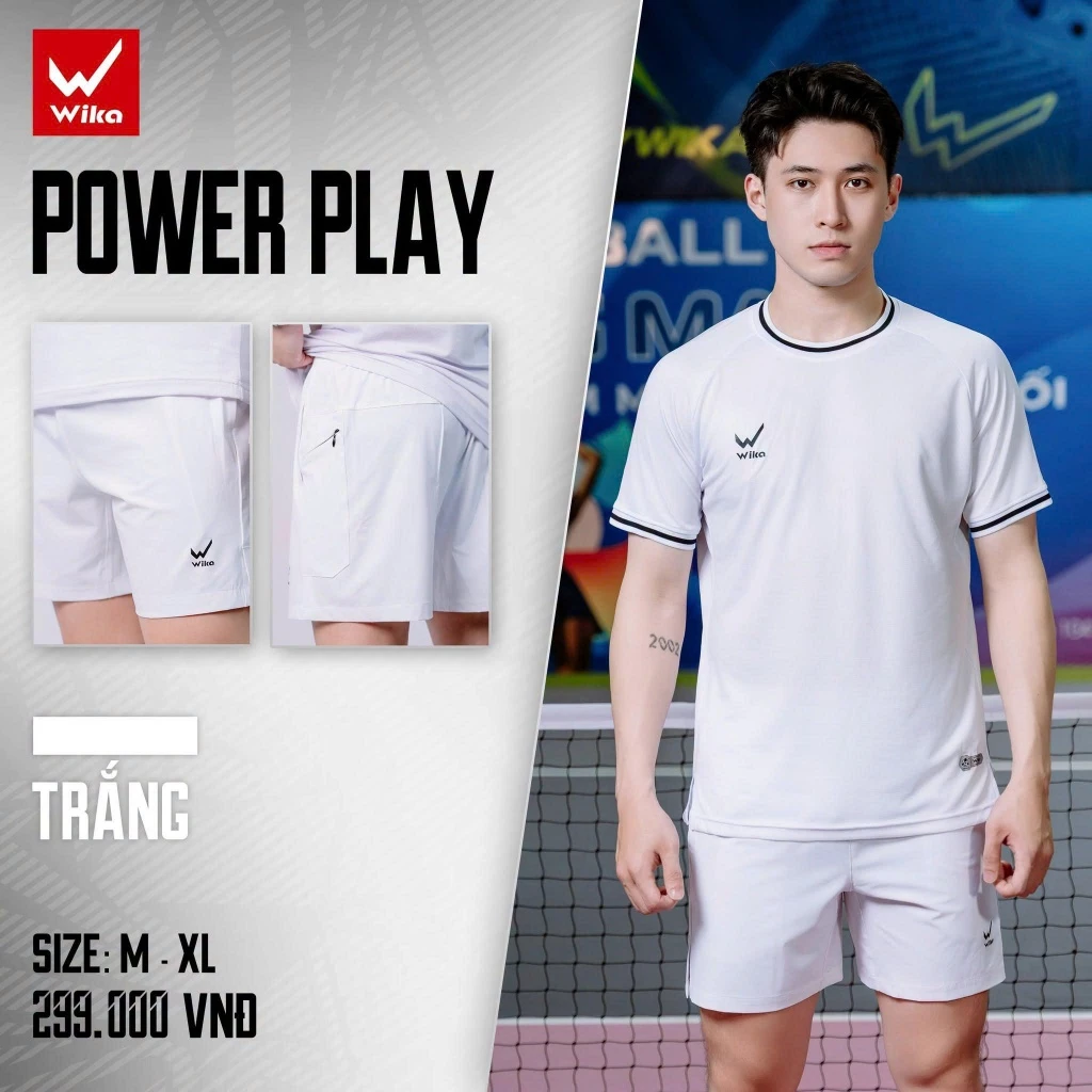 Quần Short Wika Power Play Chính Hãng, Quần Thể Thao Đa Năng Chất Liệu Vải Polyester Co Giãn Thoáng Khí