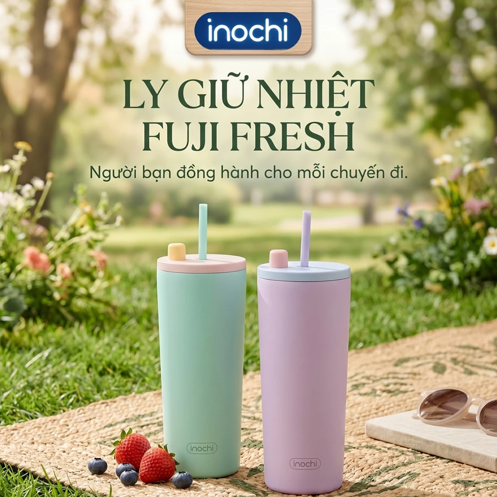 Ly giữ nhiệt Inochi Fuji Fresh 750ml - Cấu tạo 4 lớp cách nhiệt lớp chân không ngăn truyền nhiệt