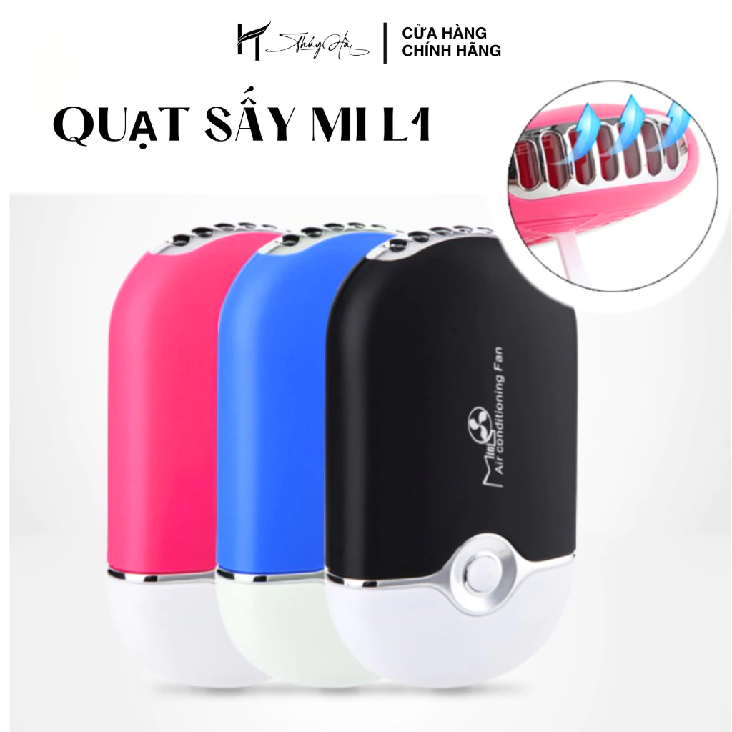 Quạt Sấy Mi, Quạt Thổi Khô Mi Nhanh Khô Keo, Hạn Chế Cay Mắt, Quạt Tích Điện Sạc USB Thúy Hà
