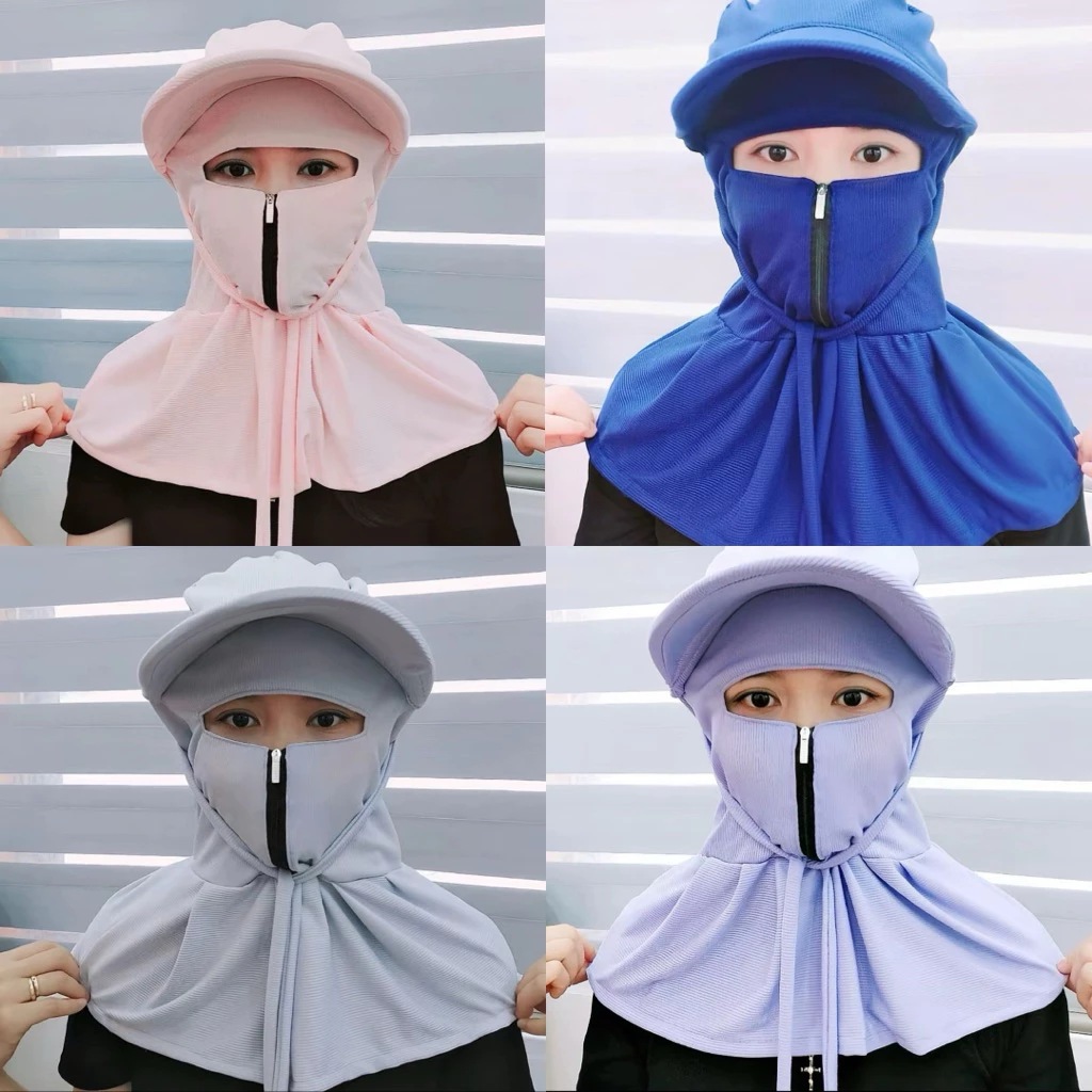 (Tuyển sỉ) NÓN MŨ CHÙM KÍN LIỀN KHẨU TRANG CHẤT LIỆU THUN MỀM MẠI, THOÁNG KHÍ GIÚP CHỐNG NẮNG, ship màu ngẫu nhiên