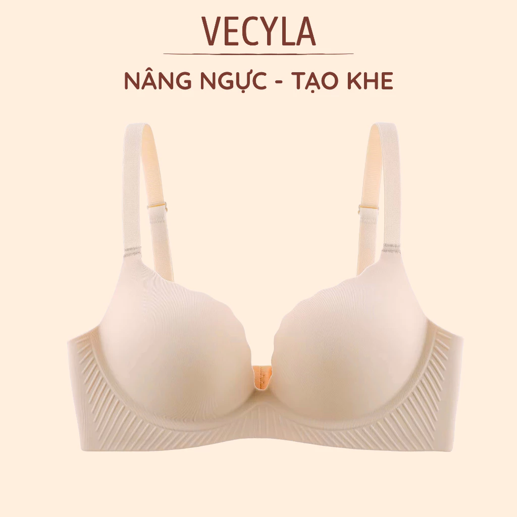 Áo lót su non VECYLA đệm vừa không gọng nâng đẩy ngực chống xệ, che mỡ lưng A 62