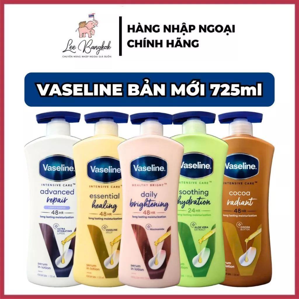 Sữa Dưỡng Thể Vaseline Healthy White UV Lightening Body Lotion 725ml Giúp Dưỡng Trắng Dưỡng Ẩm Phù Hợp Cho Mọi Loại Da