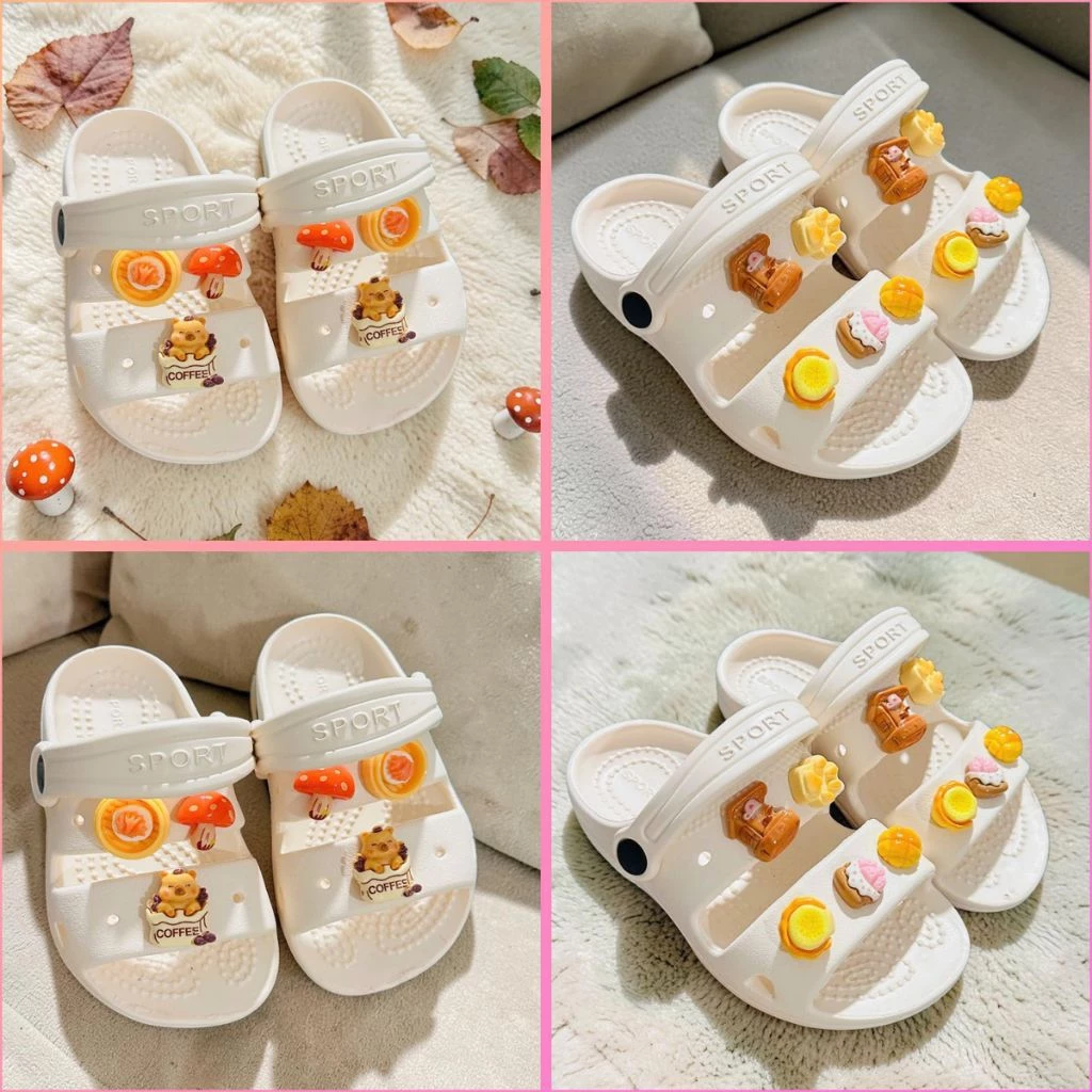 Dép Tập Đi Cho Bé Trai ,Bé Gái ,Dép Sandals Cho Bé Yêu Gắn Nhiều Cham Xinh