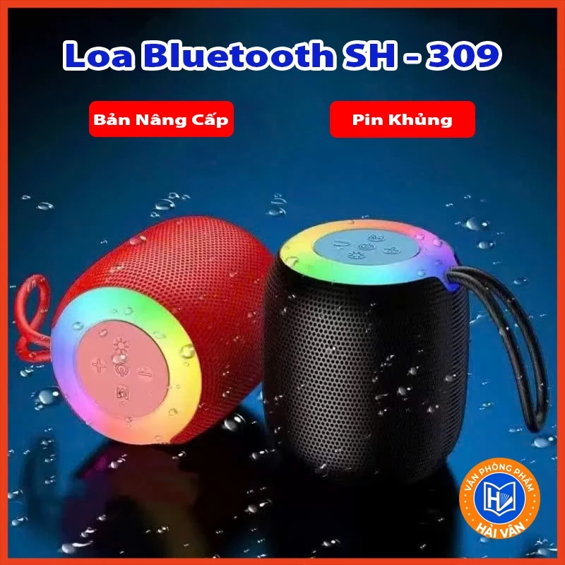 Loa Bluetooth SH-309 / 1057 Mini, Nghe Nhạc Hay, Chống Va Đập Pin 1000 mAh, Chống Nước Cao,  Thiết Kế Đẹp Quai Cầm Tay