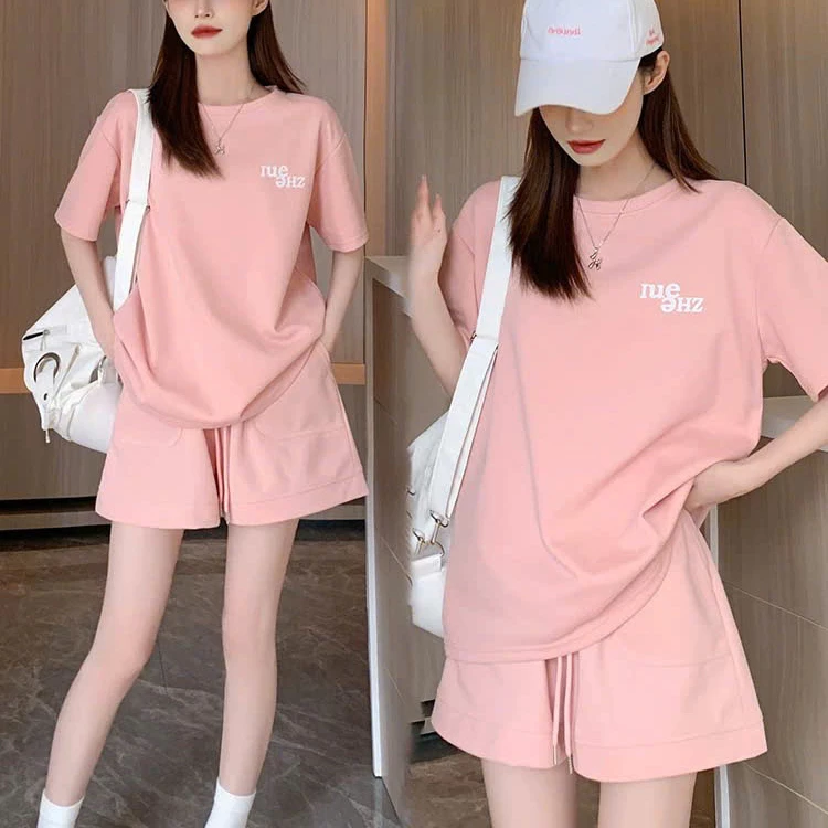 SET Bộ Quần Áo Nam Nữ ZHE Unisex - Đồ Bộ Thể Thao Nữ Chất Cotton Mặc Đi Chơi Du Lịch Genz