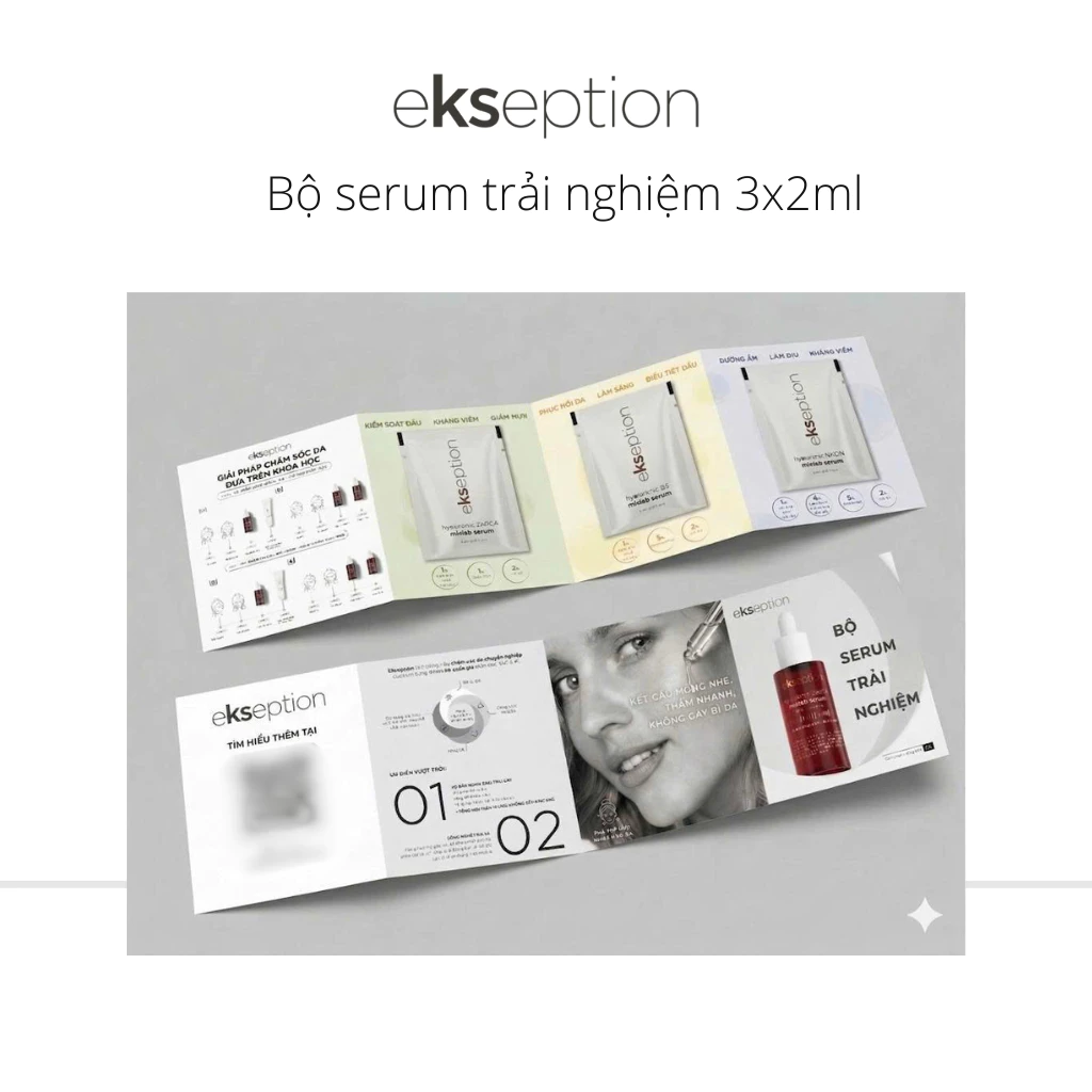 [QUÀ TẶNG] Bộ Serum Trải Nghiệm Ekseption (ZnPCA, Niacin, B5) 3x2ml