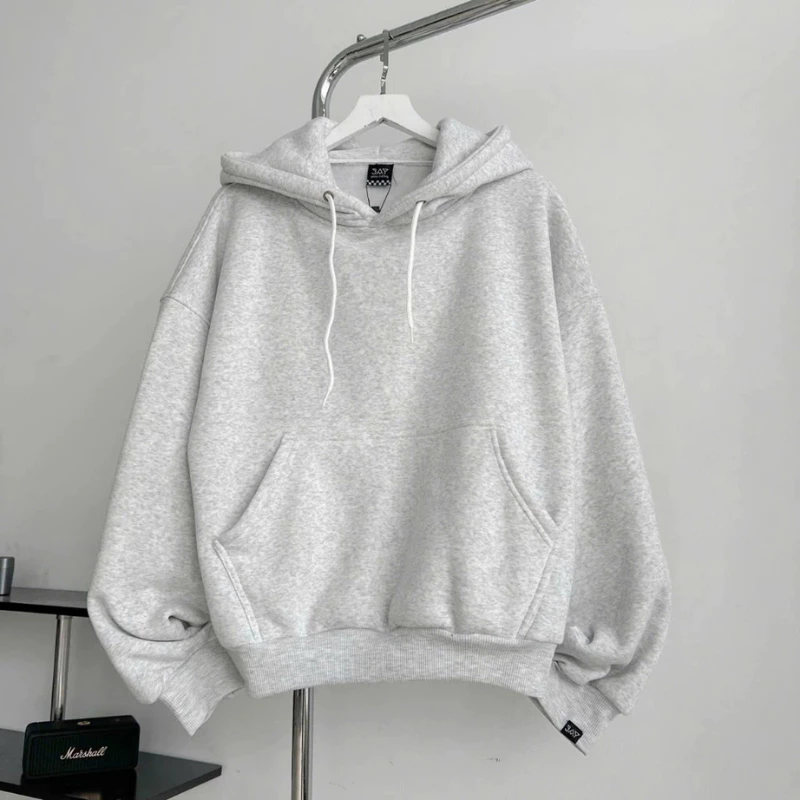 Áo Khoác Hoodie Zip Form Rộng Unisex Có Khóa Kéo – Áo Nỉ Trơn Basic Dày Dặn 2 mũ ( có túi trong )