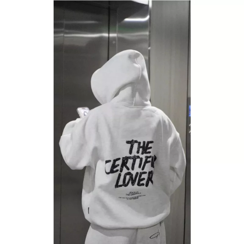 Áo Hoodie Form Rộng Unisex In Chữ THE CERTIFIED LOVER Nỉ Bông Dày Dặn Áo Khoác Hoodie Nam Nữ Phong Cách Streetwear