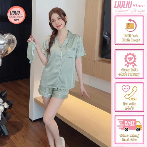 Bộ đồ pyjama nữ cao cấp , bộ đồ ngủ lụa trơn cao cấp, thoáng mát, dễ chịu  BN20