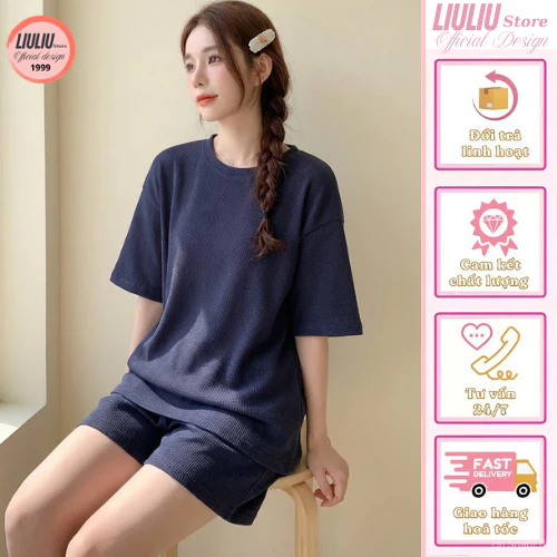 Bộ Đồ Nữ Thun Tổ Ong – Mặc Siêu Thoáng, Giặt Nhanh Khô