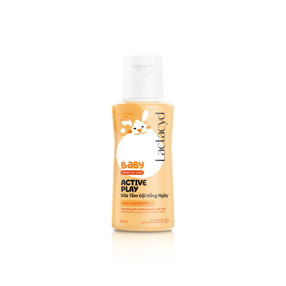 [Quà tặng không bán] Sữa Tắm Gội Trẻ Em Lactacyd Active Play 60ml