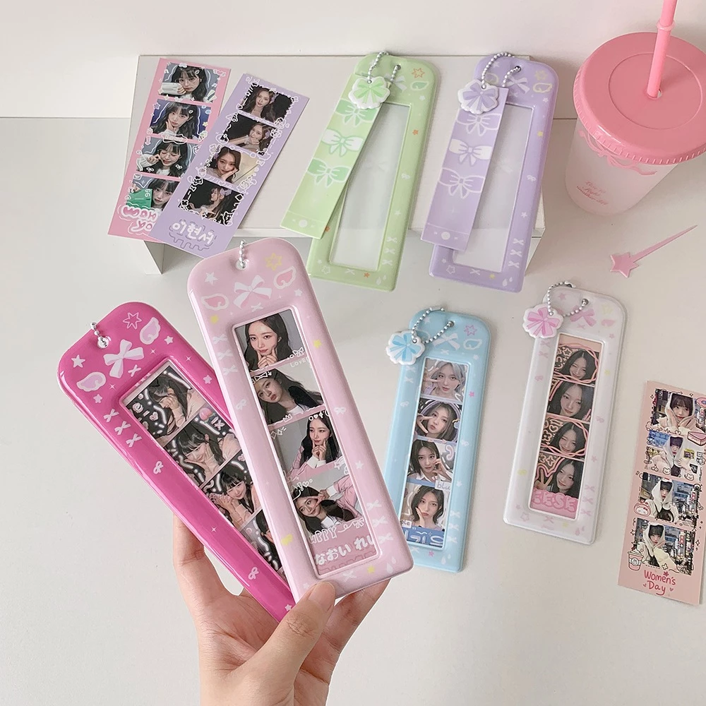 TAG đựng ảnh, móc khóa đựng ảnh photobooth 5x15cm Hàn Quốc, phụ kiện bảo vệ ảnh và lưu giữ khoảnh khắc