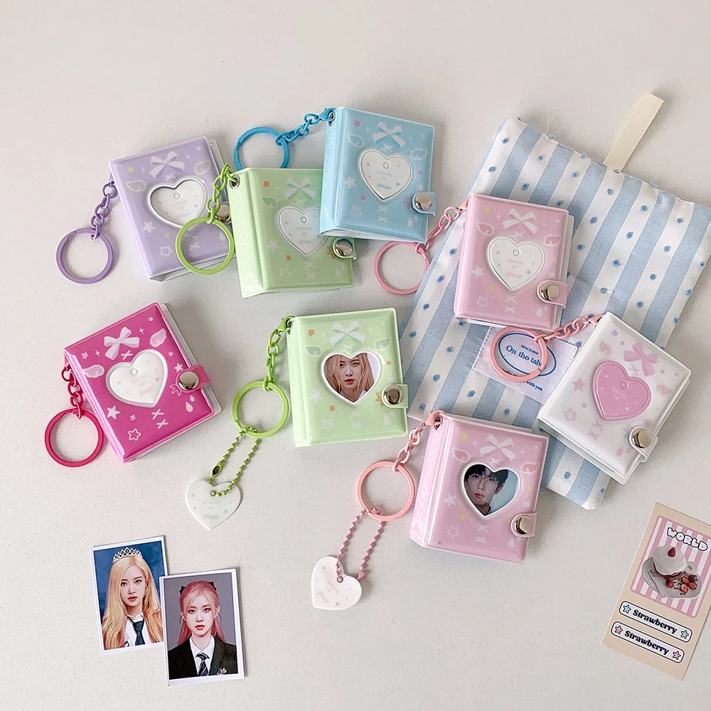 Album ảnh 3x5cm phiên bản Hàn Quốc, album lưu trữ ảnh, sổ ảnh mini, móc khóa album ảnh