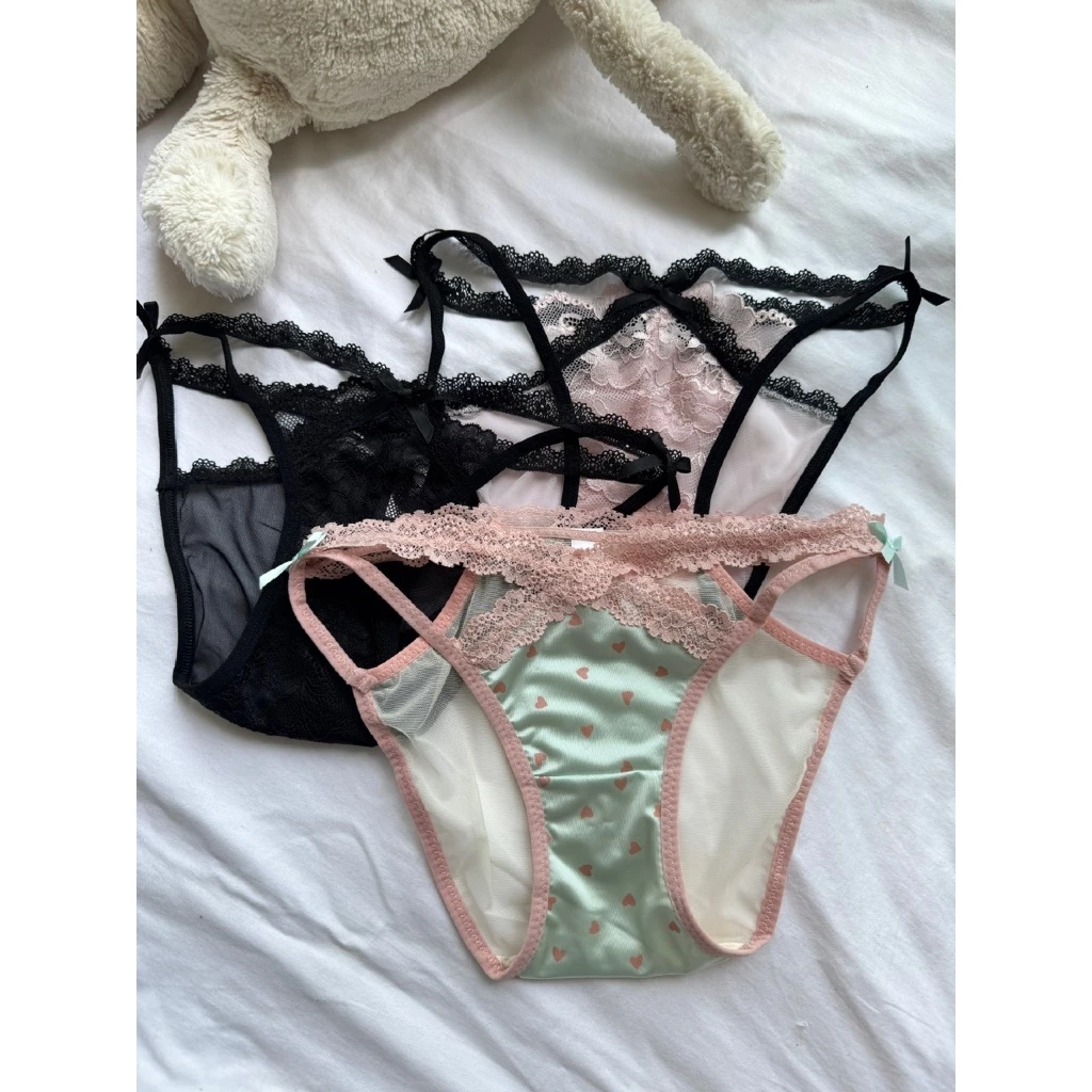 NỘI Y MOLLYE - (hình thật) Quần lót nữ ren lưới 1 lớp xuyên thấu nhiều mẫu, nội y sexy gợi cảm có đính nơ