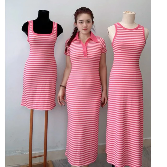 COMBO Xinh Yêu : 3 Đầm Màu Hồng Baby FREESIZE từ 45-58kg