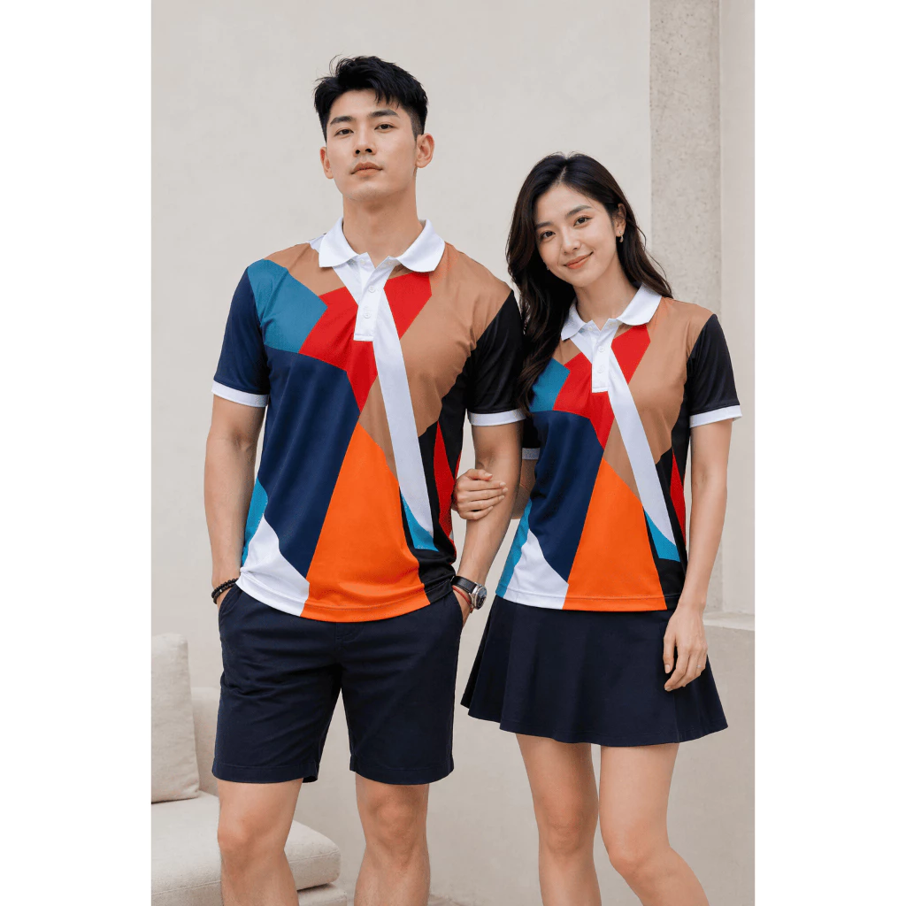 Áo thun polo nam ngắn tay phối màu siêu hót