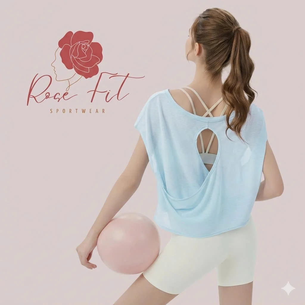 Áo Tank Top Tập Gym Yoga Nữ - Thiết Kế Hở Lưng Quyến Rũ Chất Liệu Thoáng Mát QC Cao Cấp (Rose Fit)