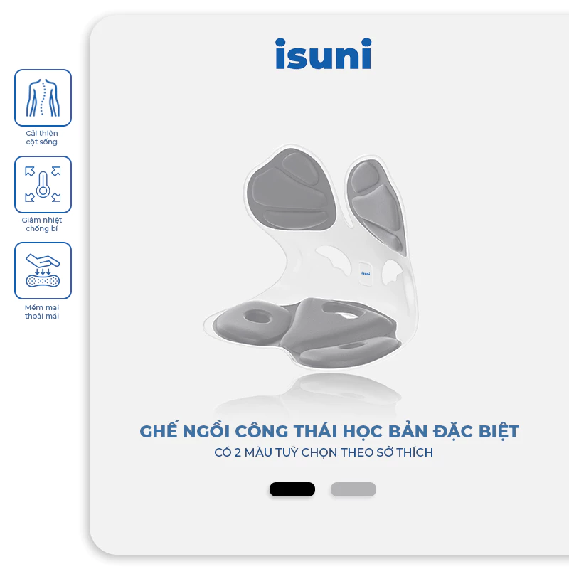 [BẢN CHO DÂN VĂN PHÒNG] Ghế Điều Chỉnh Tư Thế Ngồi ISUNI Giảm Đau Lưng, Cải Thiện Vóc Dáng