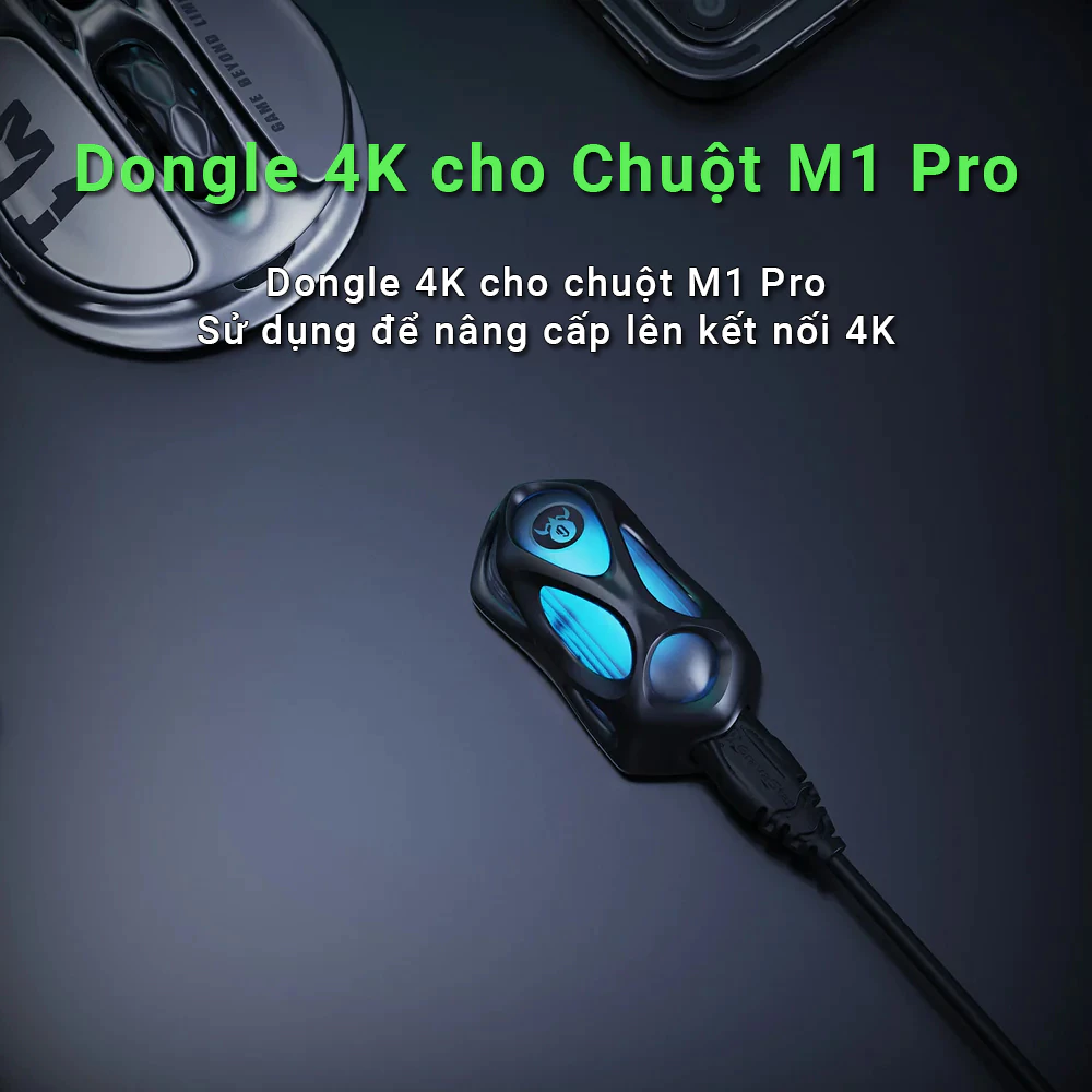 Dongle 4K cho chuột Gravastar Mecury M1 Pro - Sử dụng để nâng cấp lên kết nối 4K