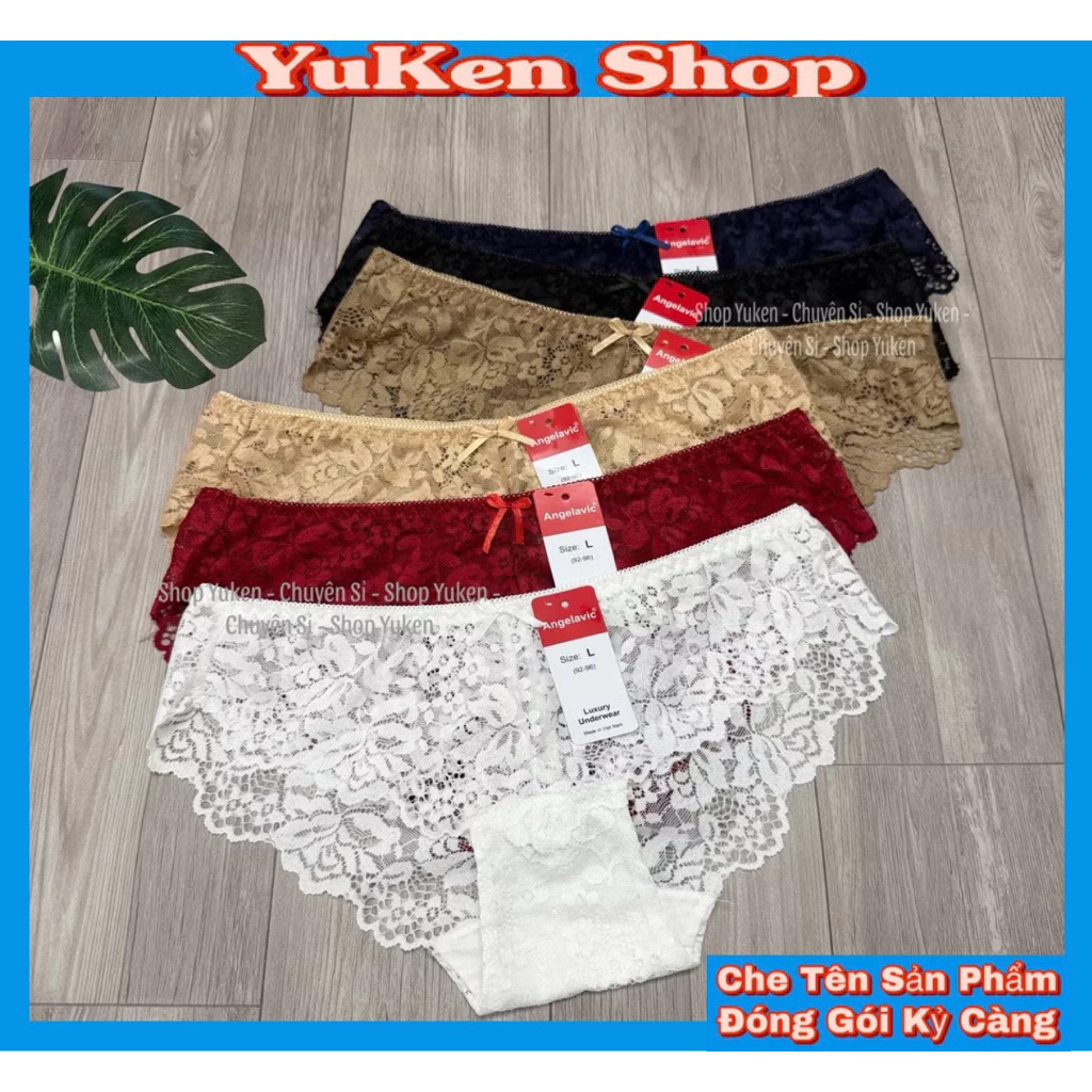 [ Combo 5 ] Quần Lót Nữ Ren Nhật Xuất Khẩu-Chất Ren Dày,Co Giản 4 Chiều