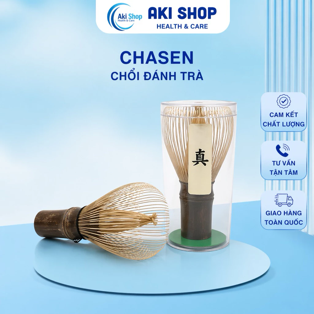 Shin Chasen Tre Tím Chổi Đánh Trà Matcha Thủ Công Truyền Thống