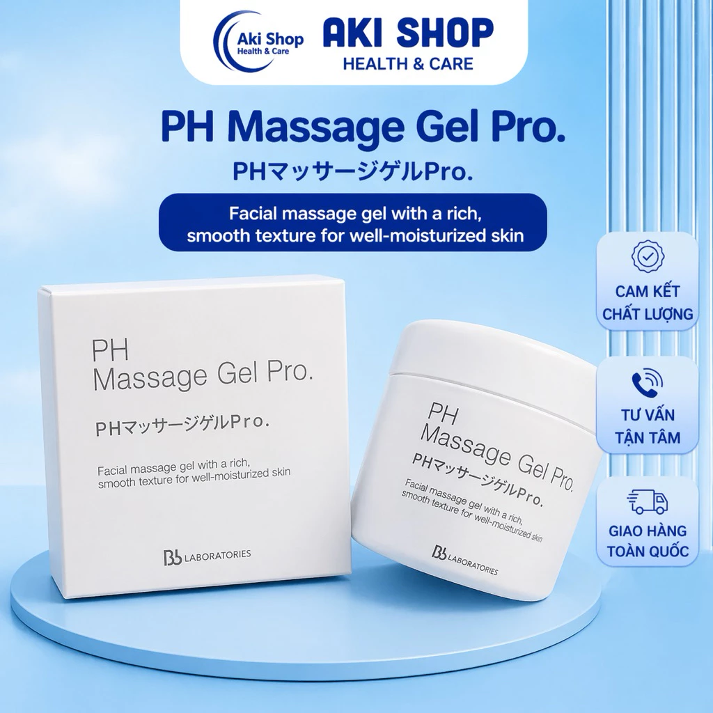 Kem Massage PH Pro Hãng BB Laboratories Nâng Cơ Trẻ Hoá Dưỡng Ẩm Phục Hồi Da Hũ 300g Nhật Bản