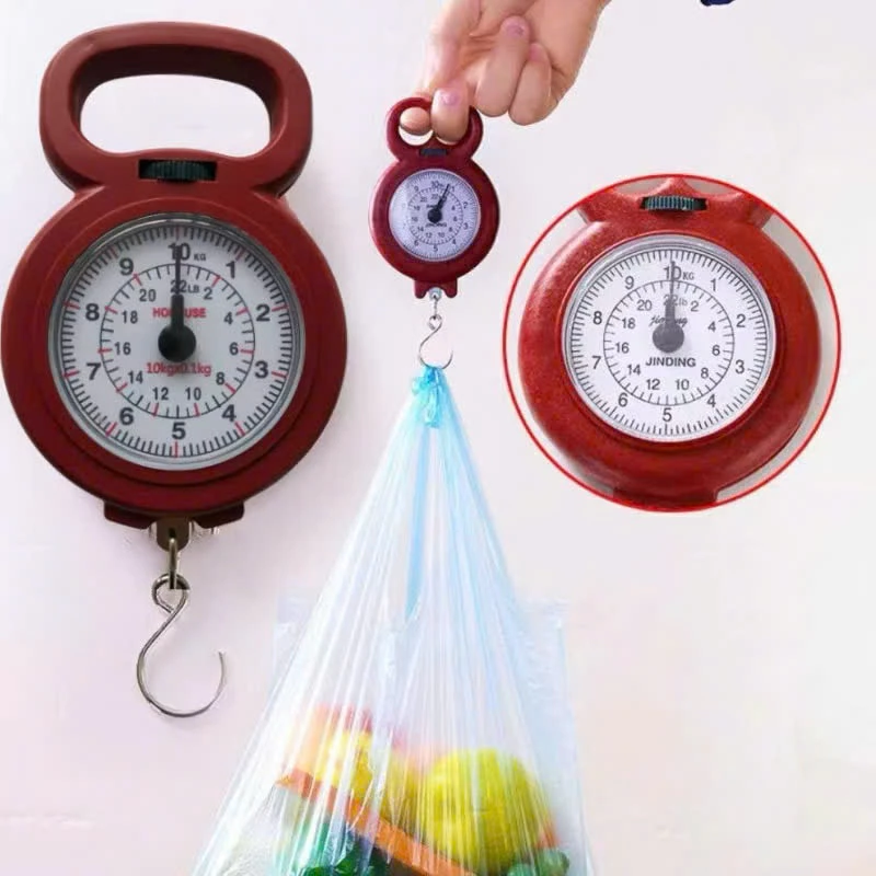 Cân cầm tay mini đa năng 10kg, Cân điện tử cầm tay lò xo tiện dụng, Cân câu cá đi chợ